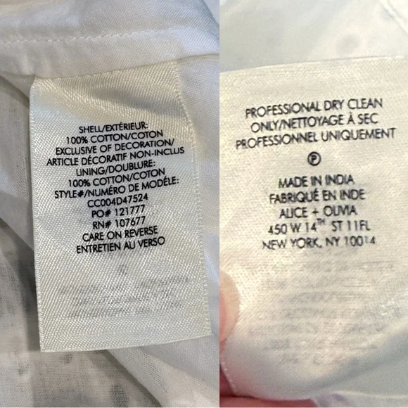 Alice + Olivia Remada Ruffled Broderie Anglaise Cotton Mini‎ Dress White NWT - Picture 5 of 16